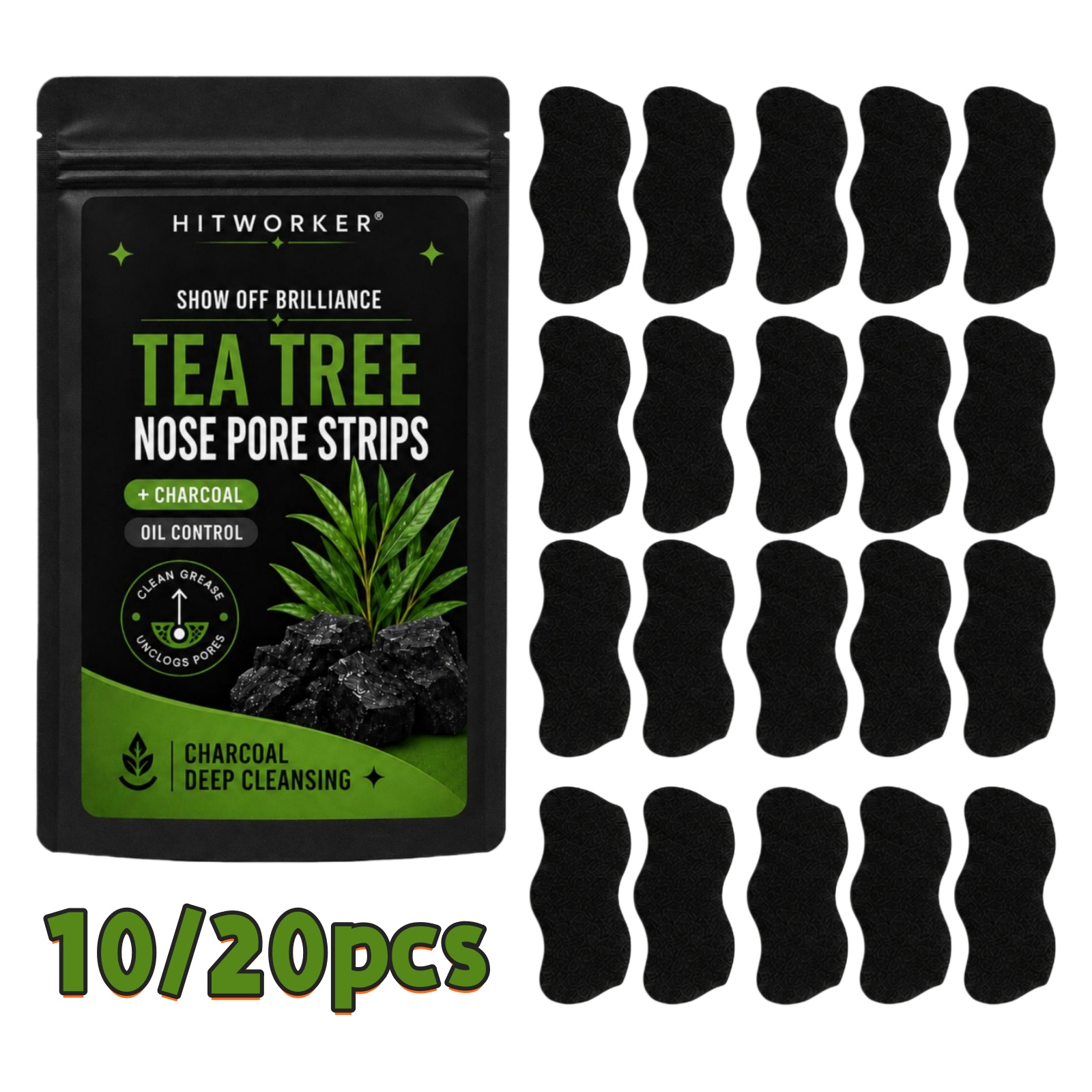 10/20 Piezas de Tiras Negras p - Face Mask Skincare reseña y precio